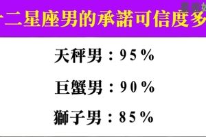 男人的話可以信屎都能吃，十二星座男的承諾可信度多高！