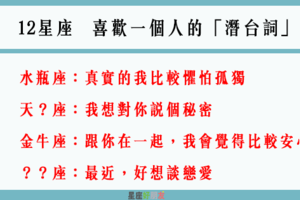 「這句話，就是在對你告白」！12星座 喜歡一個人的「潛台詞」是什麼！