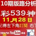 [今彩539神算] 11月28日 3支 10期版路分析