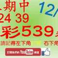 [今彩539神算] 12月5日 上期中24 39 4支 單號定位 雙號 拖牌