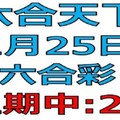 六合天下-1月25日六合彩號碼預測2-上期中20