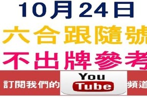 六合跟隨號-10月24日六合彩不出牌參考