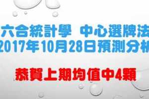 六合彩中心選牌法10月28日預測分析 本期中四顆KD持續往下探