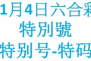 六合11月4日六合彩特別號參考-特别号-特码参考