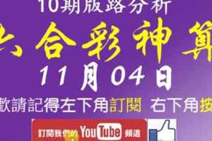 [六合彩神算] 11月4日 2支 10期版路分析