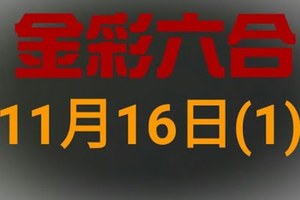 ◆金彩六合◆六合彩 11月16日連開孤支版路 （1）