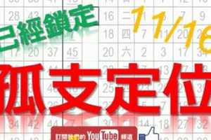 11月16日 六合彩研究院 孤支定位 已經鎖定 版路