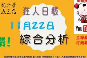 狂人日報今彩539綜合預測分析2017年11月22日準時開砲