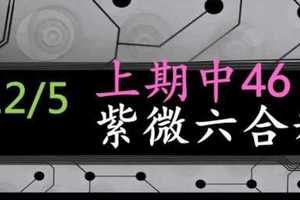 紫微六合彩 12月5日 上期中46 紫微抖3星版路