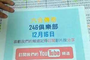 [六合彩傳奇]-12月16號六合彩版路號碼分析第1版路