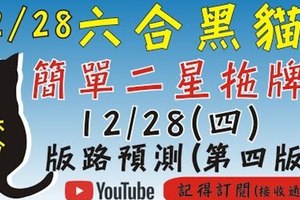 [二星拖牌]六合彩黑貓(12月28號)六合彩預測版路(第四版)