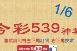 今彩539神算] 1月6日 4支 單號定位 雙號 拖牌