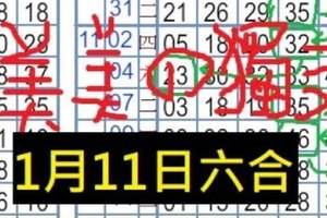 1月11日六合 美美獨支 超美一級棒