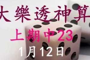 [大樂透神算] 1月12日 上期中23 3支 10期版路分析