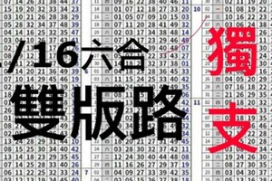 ?1/16六合版路@「分享版」???雙獨支?