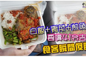 白飯+青菜+煎魚 要價41令吉食客瞬間傻眼