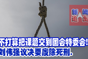 不打算把课题交到国会特委会!  刘伟强议决要废除死刑. 