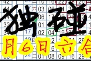 連莊牌+獨碰123【1月6日】六合金多寶