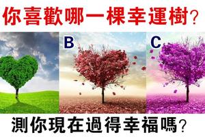 心理學：選一棵幸運樹，測你現在過得有多幸福！
