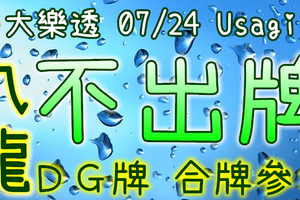 大樂透 2020/07/24 Usagi 九龍 精選低機號碼 供您參考