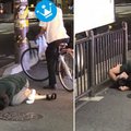 大學情侶慾火難耐…人行道「腰猛衝刺」一旁腳踏車經過 網笑：大叔是亮點 