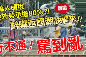 【僱主嘩然】罵到亂 !! 1萬人頭稅竟要外勞承擔80% ?! 外勞辭職返國潮一定來~~商家要叫救命