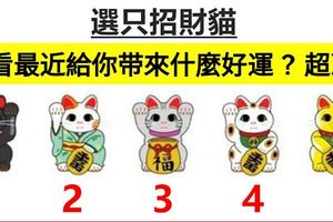 選只招財貓！看看最近給你帶來什麼好運？超准！