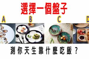 超準心理測驗題目：選擇一個盤子，測你天生靠什麼吃飯？