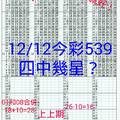 12月12日 今彩539版路報報，四中幾星？