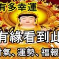 你是有多幸運，才有緣看到此文！見者財氣、運勢、福報速增！