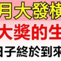 11月大發橫財，有機會中大獎的3大生肖！好日子終於到來了！