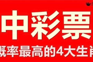 幸運！十二月底，中彩票大獎概率最高的4大生肖！