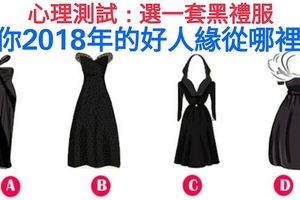 心理測試：選一套黑禮服，測你2018年的好人緣從哪裡來？