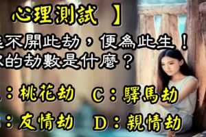 【心理測試】逃不開此劫，便為此生！你的劫數是什麼？？？