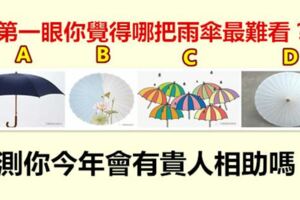 第一眼你覺得哪把雨傘最難看？測你今年會有貴人相助嗎