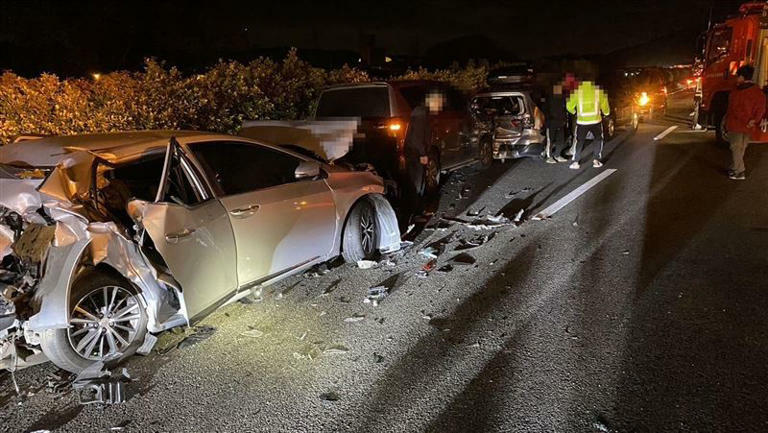 陳梅慧4日在國道上遇車禍身亡。（圖／翻攝畫面）