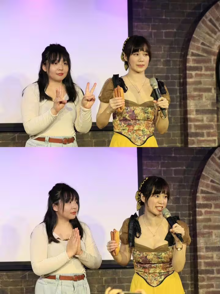 許乃涵(右)喊話天殘來看自己的演出。(圖/翻攝自臉書) 許乃涵(右)喊話天殘來看自己的演出。(圖/翻攝自臉書)
