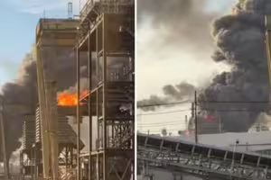 影／美煉油廠爆炸！當局急發布「就地避難」警告