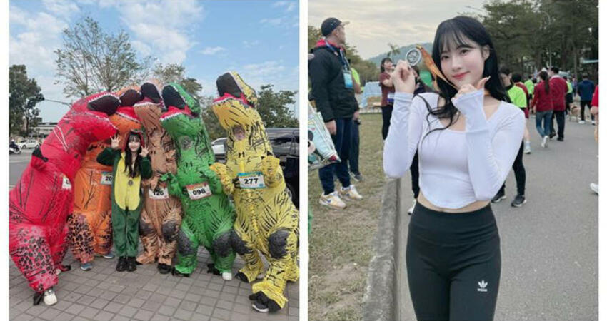 Mingo變身綠恐龍跑3K！人生第1次早起 粉絲狂喊加油讓她以為在參選