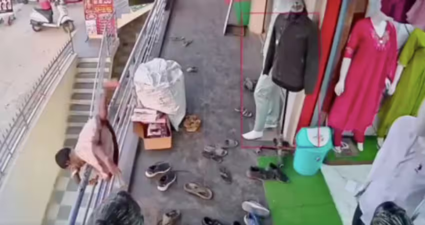 爸媽顧著血拼　女兒倒頭栽翻下欄杆