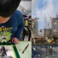 小畫家驚艷國際！「金門10歲男孩」亞洲難得一見天賦「超齡水彩畫作」眾人笑讚：根本老靈魂