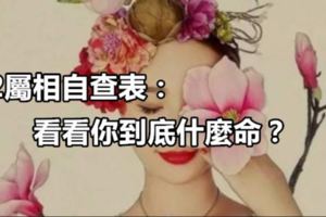 12屬相自查表：看看你到底什麼命？