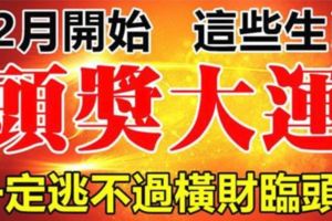 12月開始，這些生肖必有一遭頭獎大運，逃不過橫財臨頭！