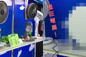 還真的是「電扇」呀！大賣場竟出現超狂消暑奇葩機型~網友笑噴：中秋烤肉就靠你啦！