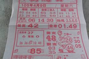 4/9萬應公~六合彩參考