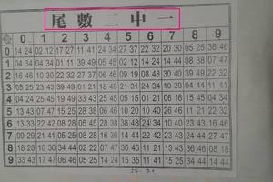 9/17尾數二中一~六合彩參考看看
