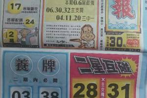 10/6水報~六合彩參考看看