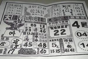 11/13大勝利+不出牌版路公式+中國新聞報+好彩頭+發現金~六合彩參考看看