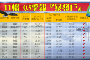 Q4 誰是暴發戶？ 11 檔『Q3 大成長股』準備上攻！