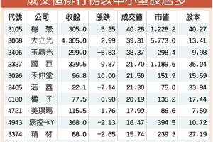 12/19 內資當道 中小股爆量多空激烈交戰